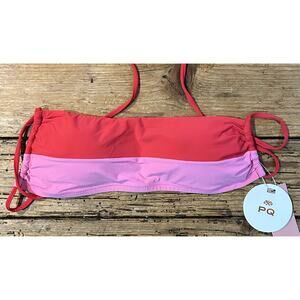 PQ Women Sz M Luna Colorblocked Bikini Top NWT